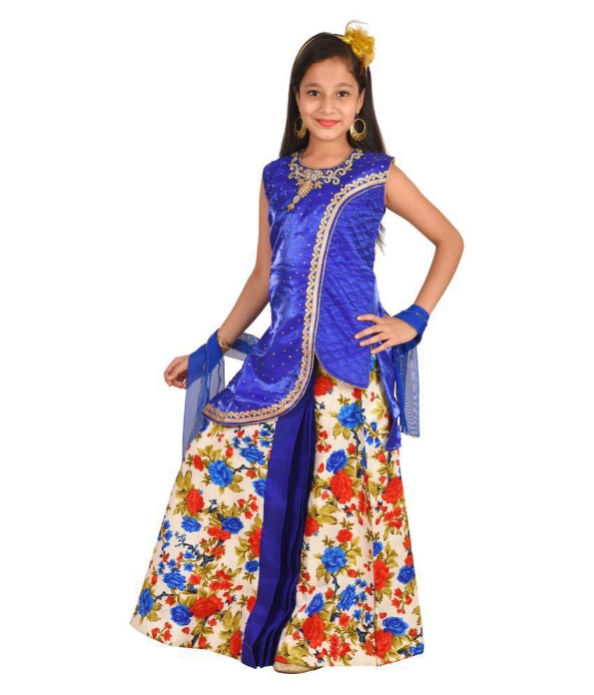 blue lehenga for girls