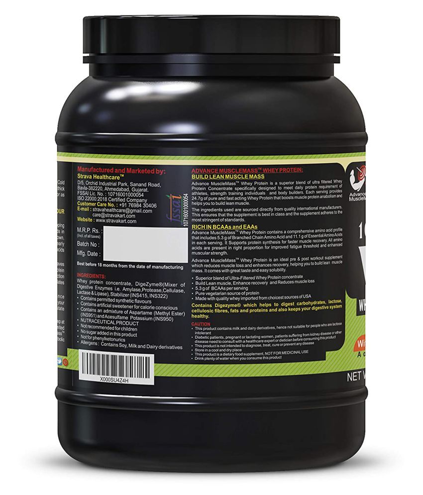 Advance MuscleMass Whey Protein Digestive Enzyme Blend with Funnel 1 kg