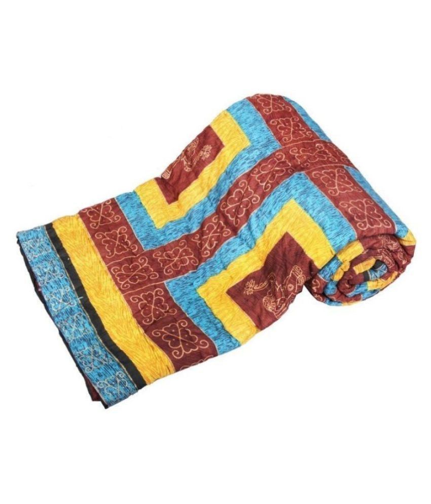 Jaipuri Razai Double Cotton Multi Printed Quilt Coordinated Buy