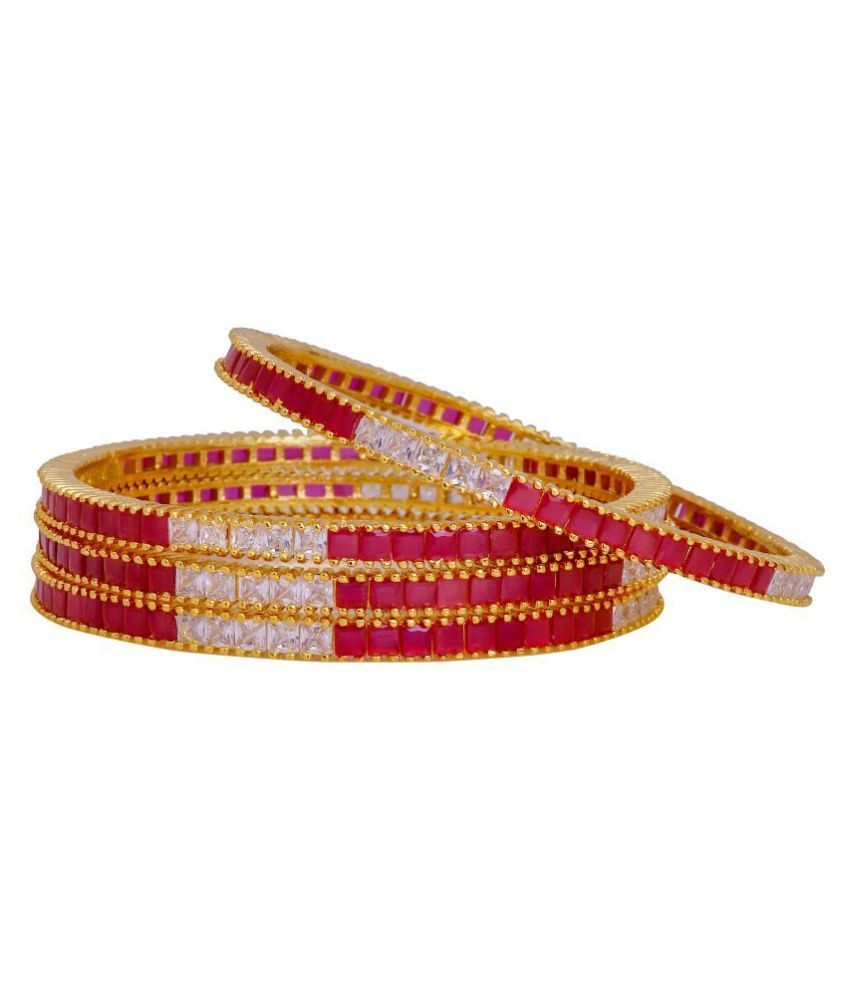 Manikya Traditional Bengali Bangles Copper with 24ct Gold Plated (Set