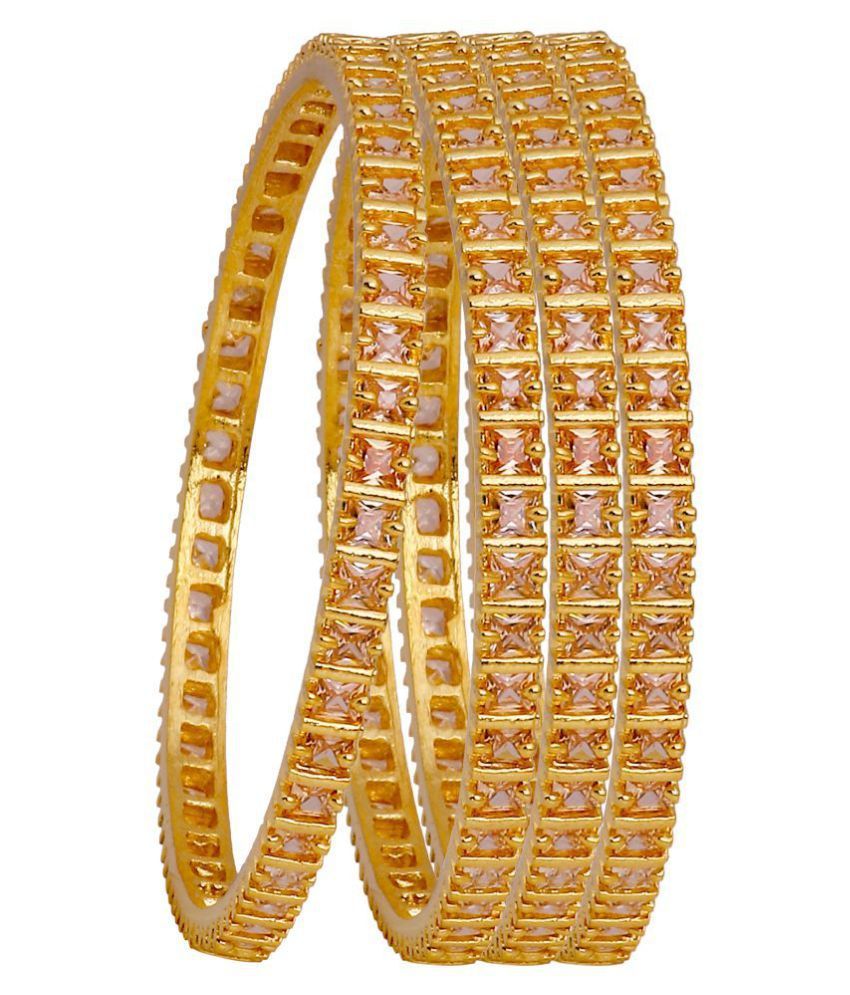 Manikya Traditional Bengali Bangles Copper with 24ct Gold Plated (Set