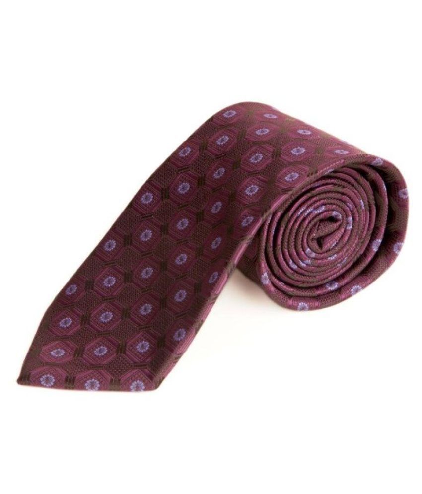 The Vatican Purple Floral Micro Fiber Necktie: Buy Online at Low Price ...