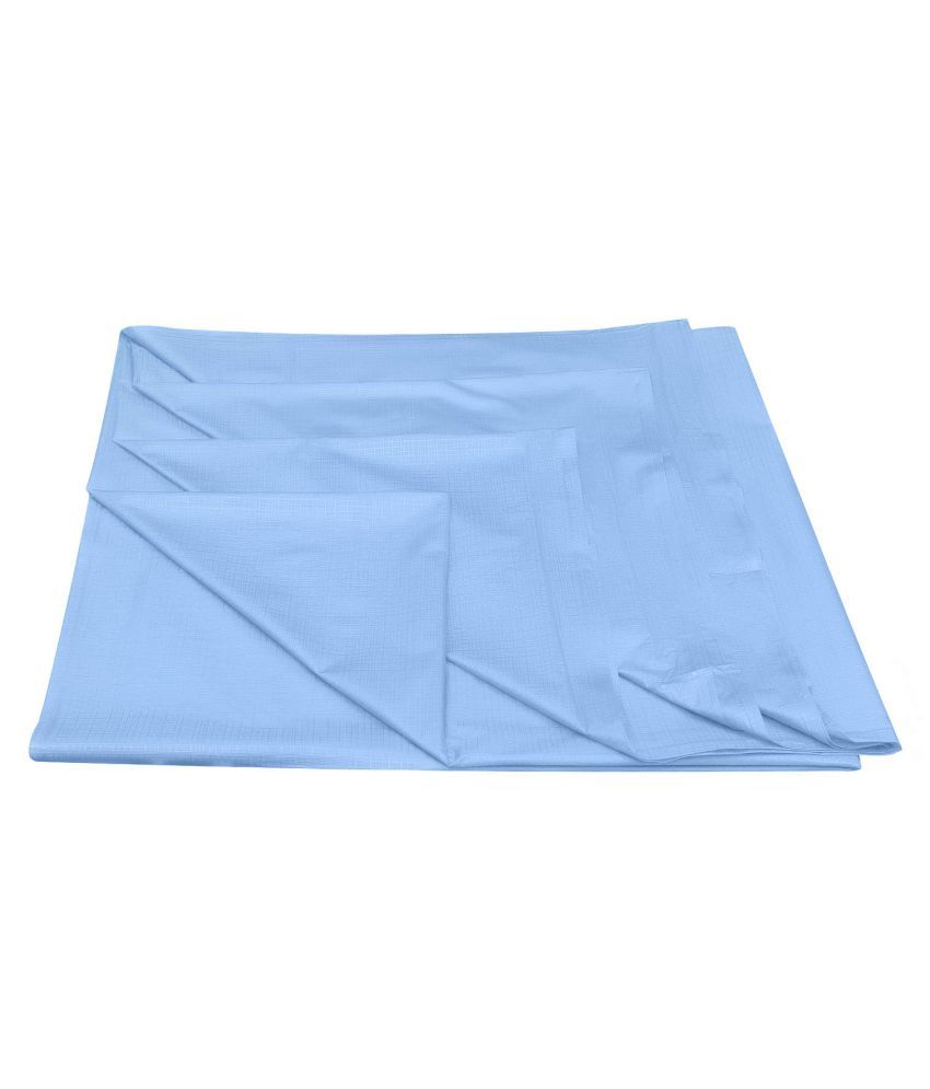 Fabfurn Sky Blue Plastic Waterproof Sheet ( 203 cm × 203 cm - 1 pcs