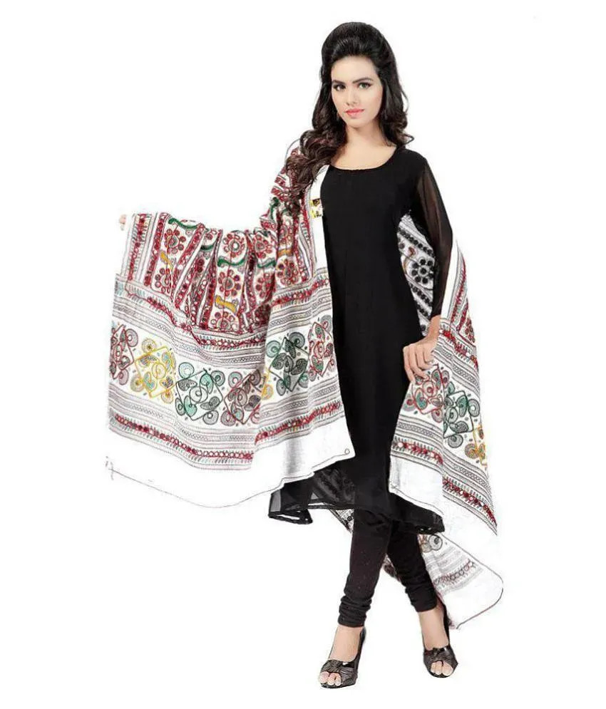 Raj White Cotton Aari Embroidered Dupatta Price in India - Buy Raj White  Cotton Aari Embroidered Dupatta Online at Snapdeal