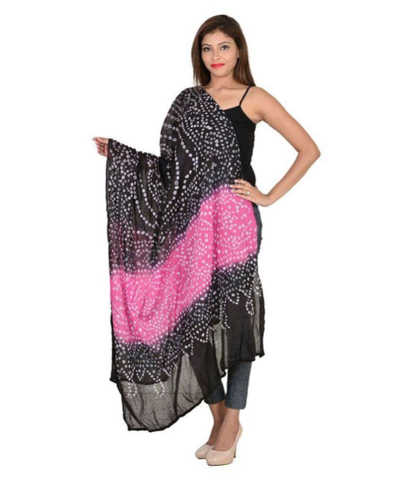     			Raj Black Cotton Dupatta