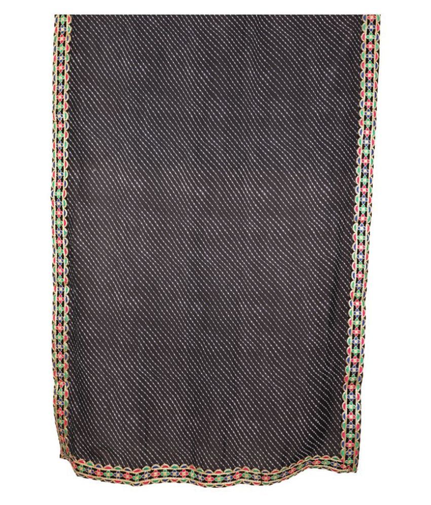     			Raj Black Georgette Leheria Dupatta