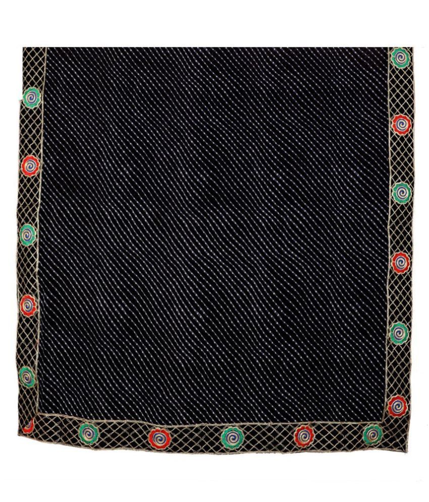     			Raj Black Georgette Leheria Dupatta