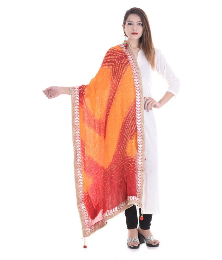     			Raj Multicoloured Art Silk Bandhej Dupatta