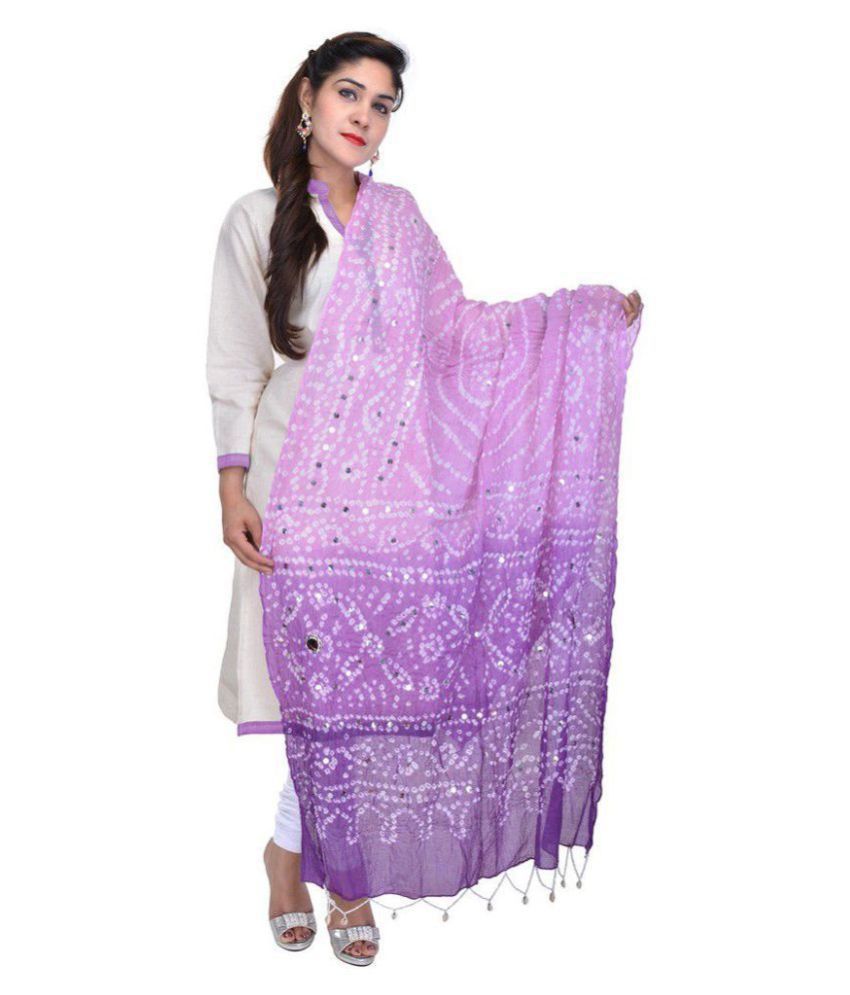 Raj Purple Cotton Bandhej Dupatta Price in India - Buy Raj Purple ...