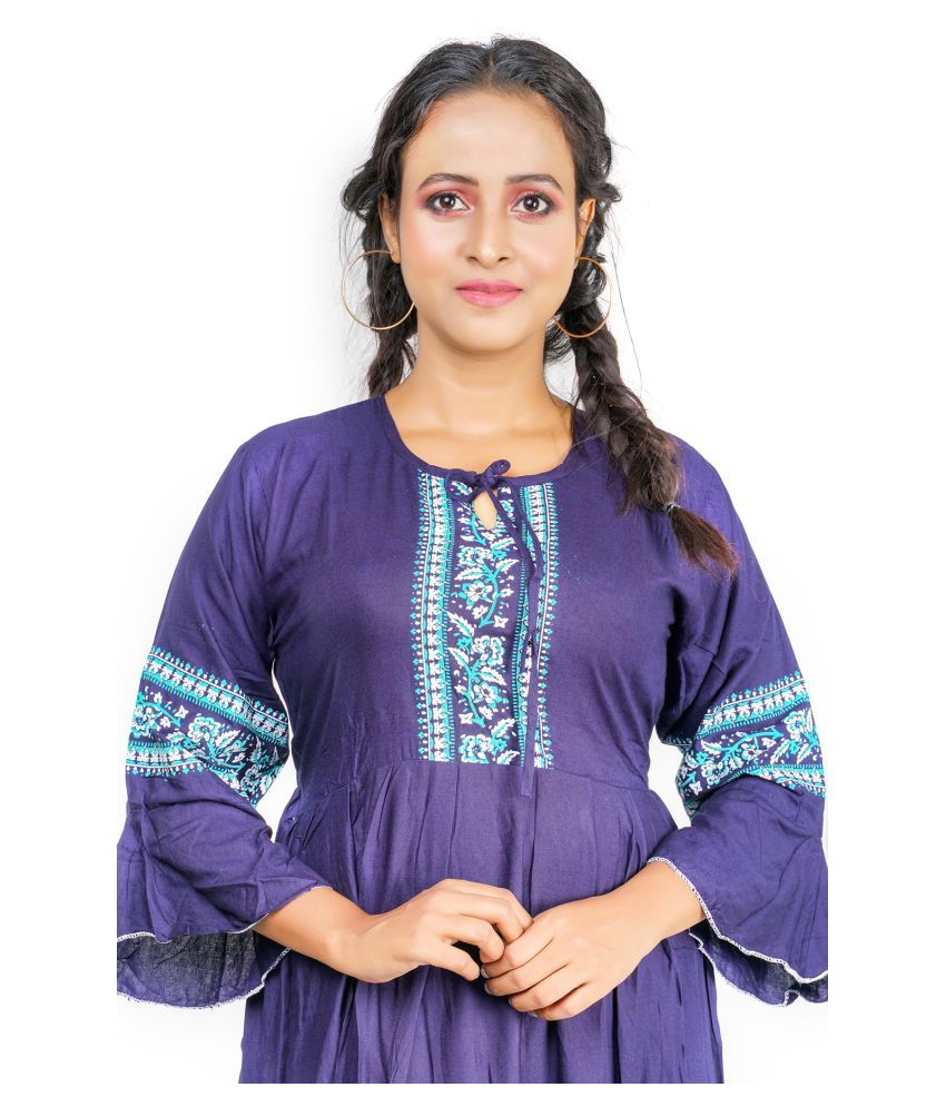 rayon frock kurti design