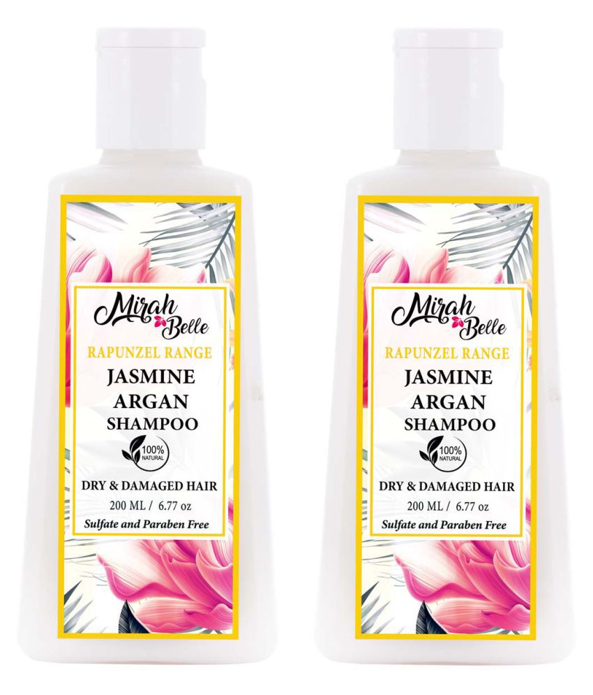     			Mirah Belle Natural & Organic - Jasmine Argan For Dry & Frizzy Hair - Paraben Free Shampoo 200 mL Pack of 2