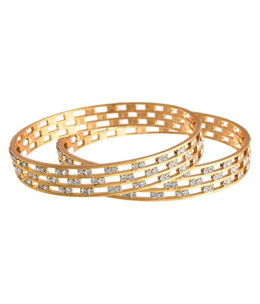     			JFL - Jewellery For Less Golden Copper Bangel - Set of 2