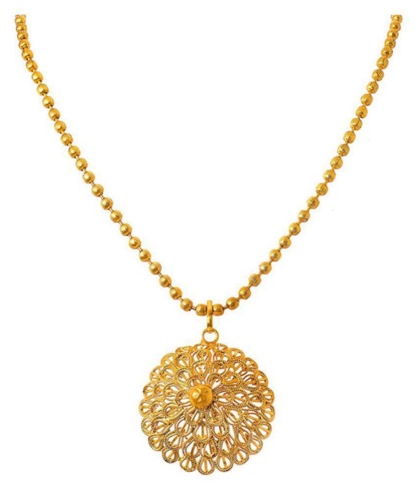     			Jewellery for Less Traditional Ethnic One Grm Gold Plated Pendant for Women