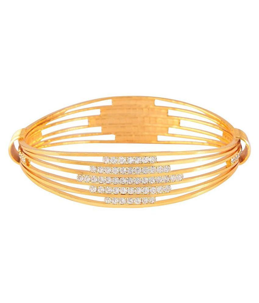     			Modern Fusion Austrian Diamond Studded Bangle Kada for Girls & Women - Party Casual Wear.