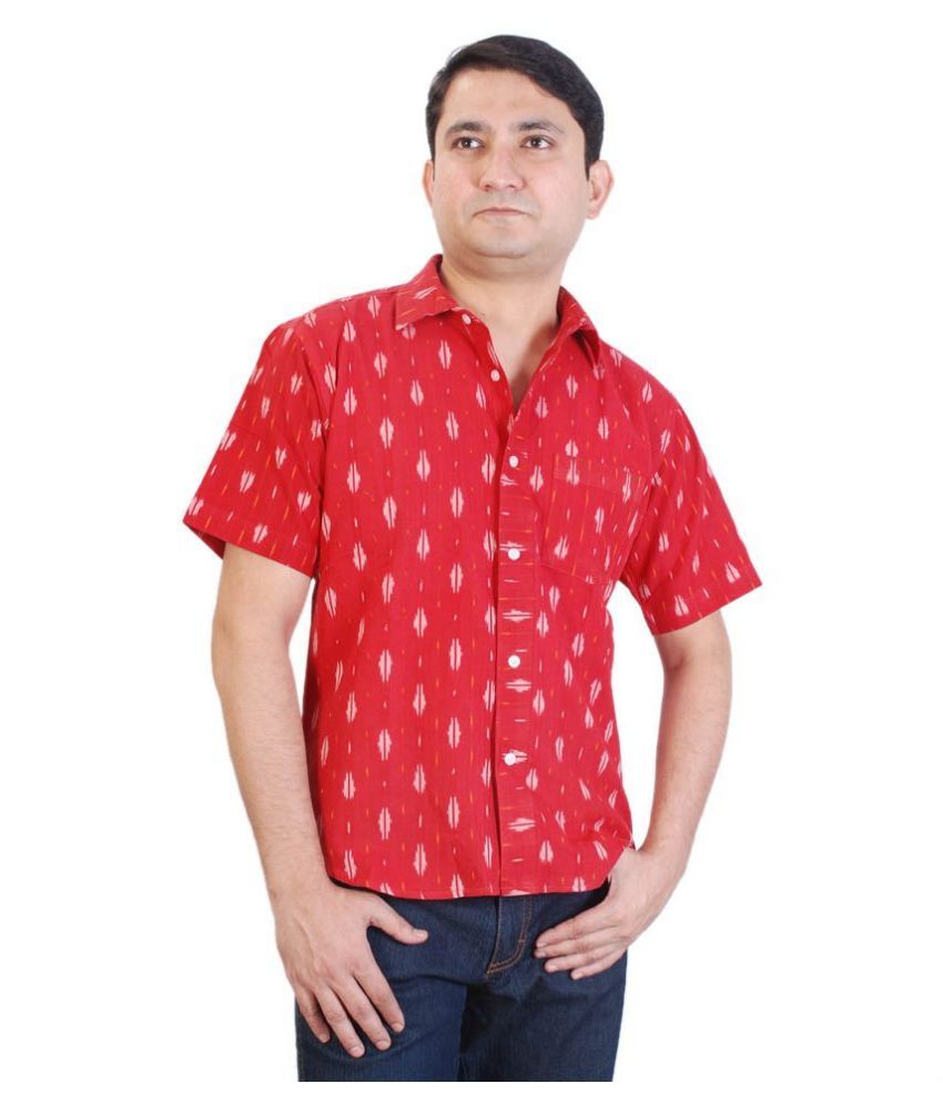     			Viniyog 100 Percent Cotton Red Shirt