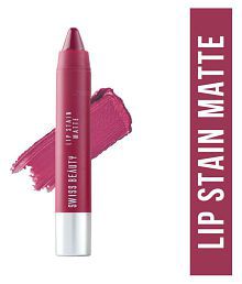 Swiss Beauty Lip Stain Matte Lipstick Lipstick (Fuchsia Pink), 3.4gm