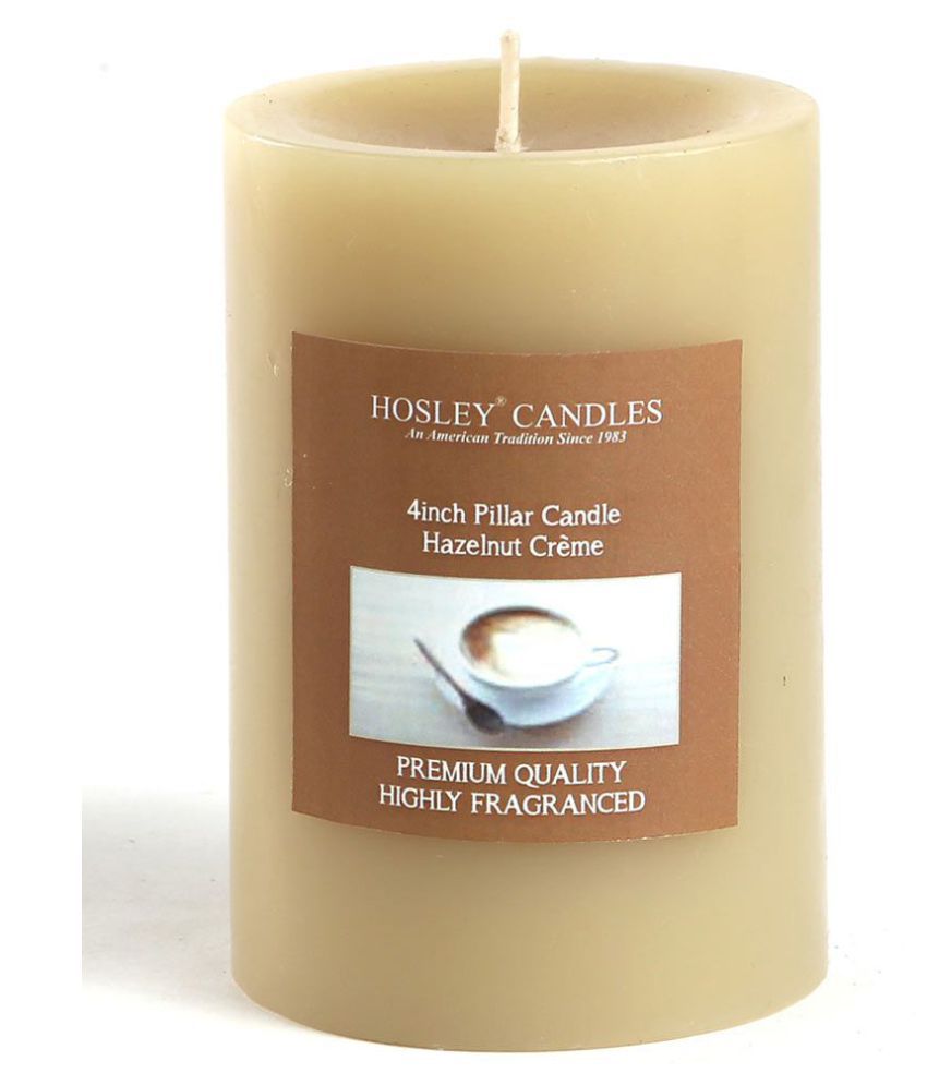 Hosley Brown Pillar Candle - Pack of 1