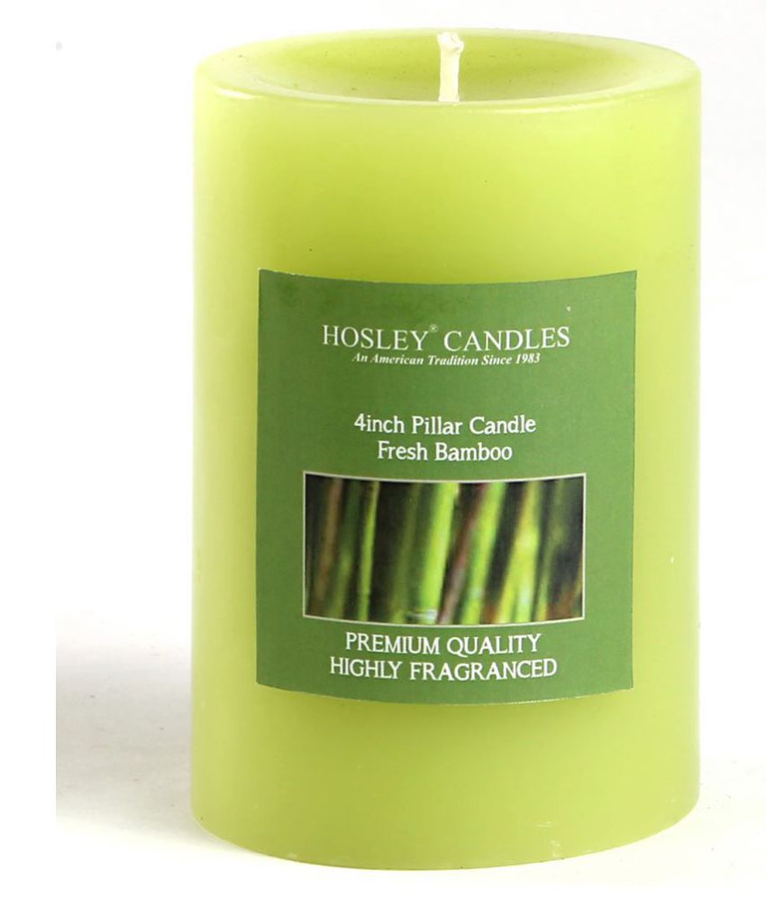 Hosley Green Pillar Candle - Pack of 1