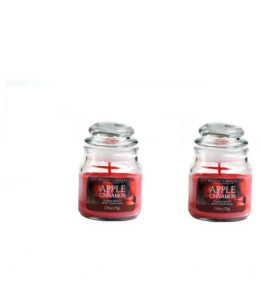    			Hosley Red Jar Candle - Pack of 2