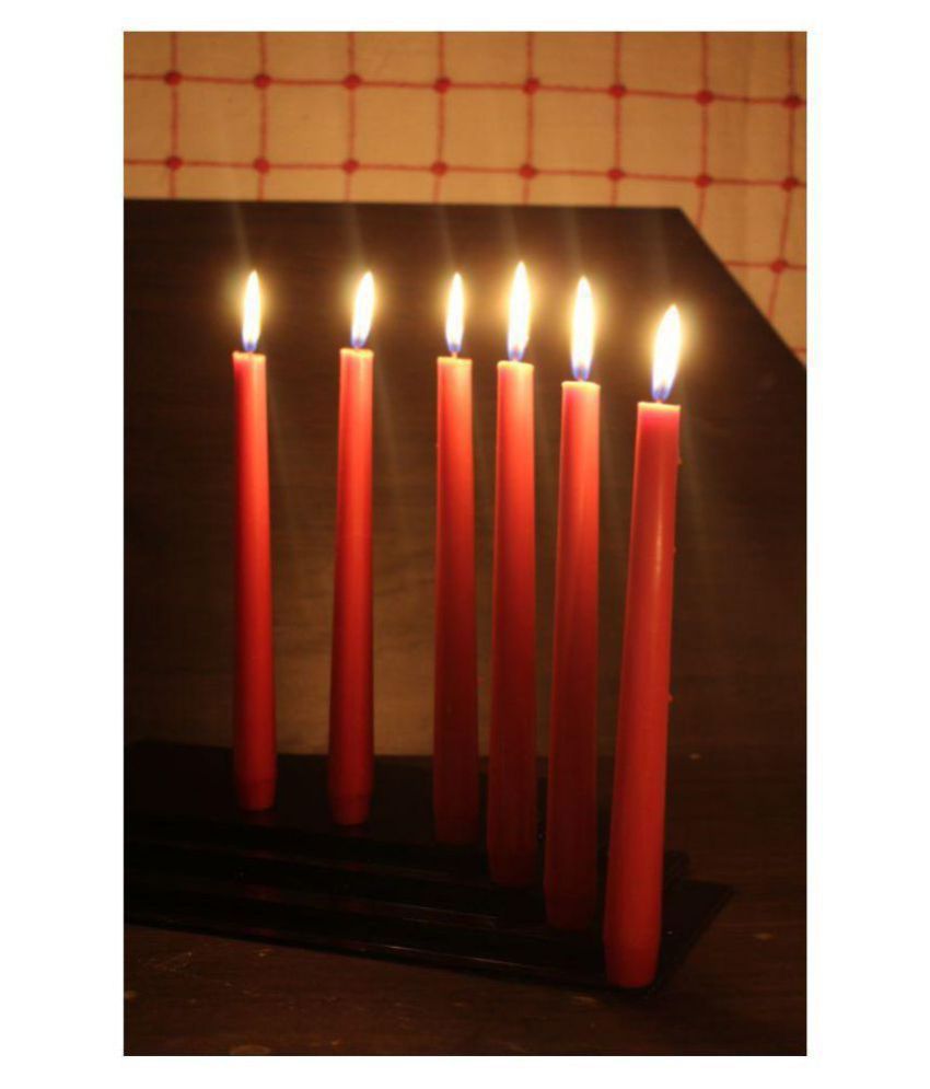 Hosley Red Tapered Candle - Pack of 6