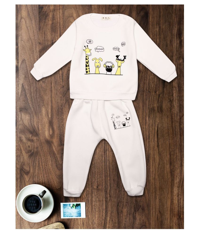 Passion Petals Boys Girls 6months 4 Years White Animals Printed Warm