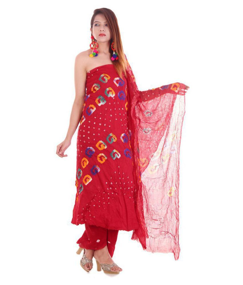     			Raj Red,Pink Cotton Dress Material