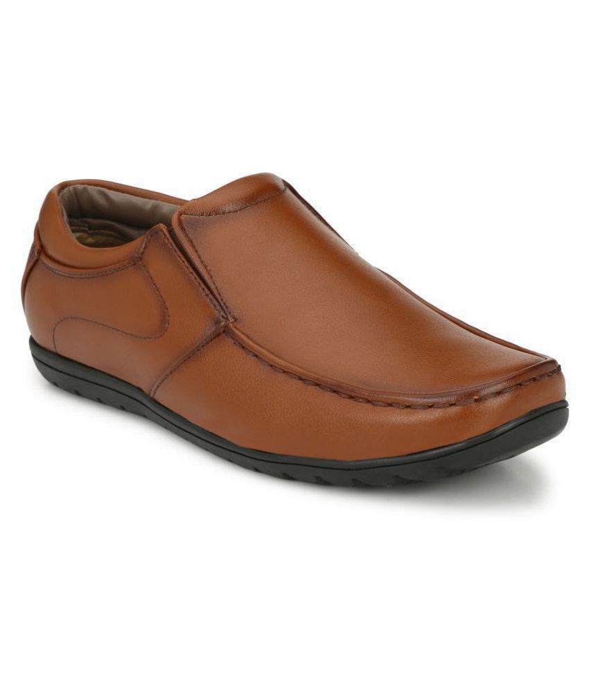     			Sir Corbett Slip On Non-Leather Tan Formal Shoes