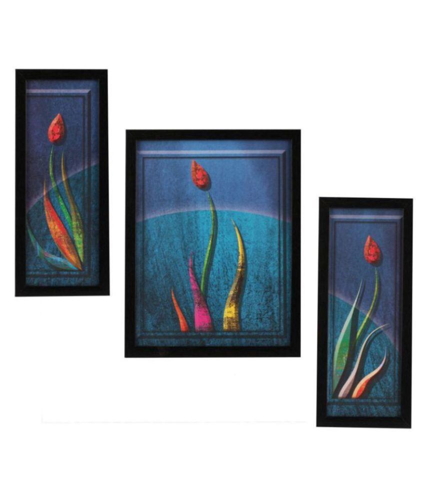     			Indianara Floral Synthetic Painting With Frame