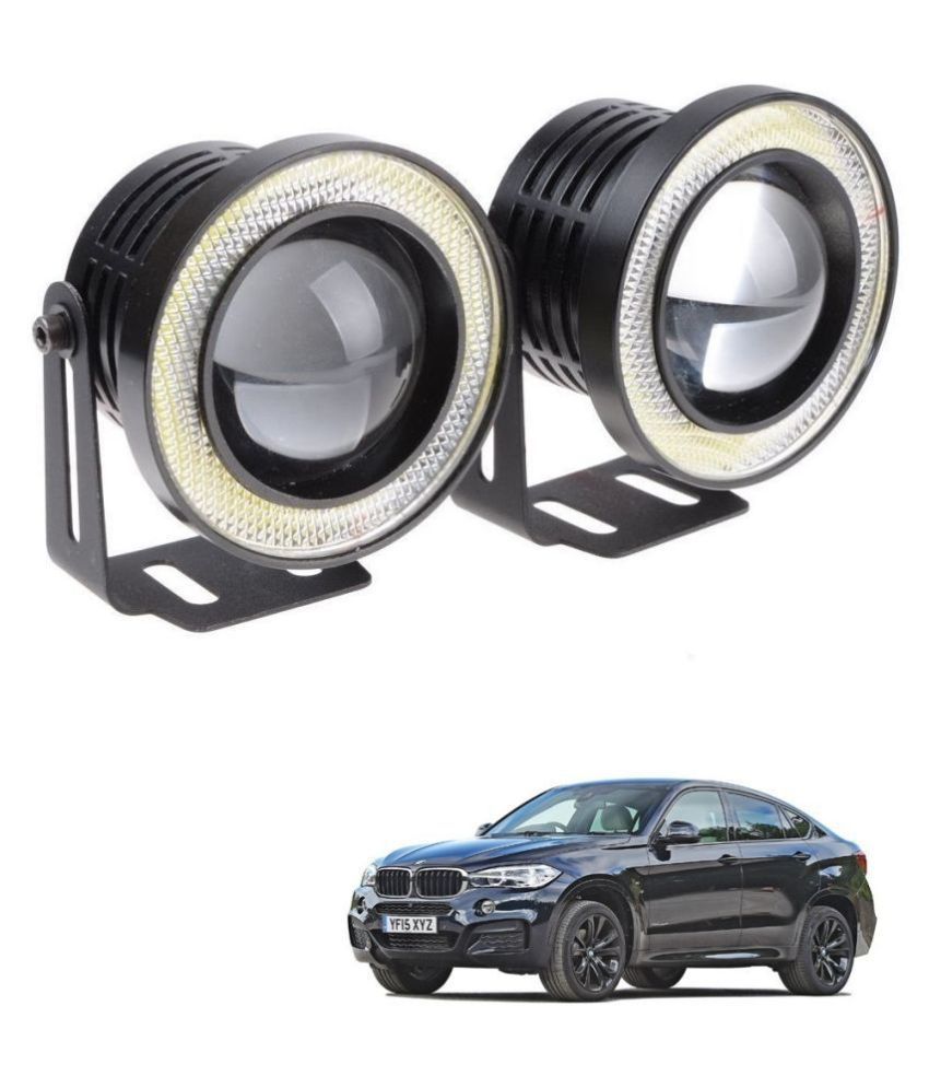    			Kozdiko 3.5" High Power Led Projector Fog Light Cob with White Angel Eye Ring 15W,Set of 2 Pcs For BMW X6