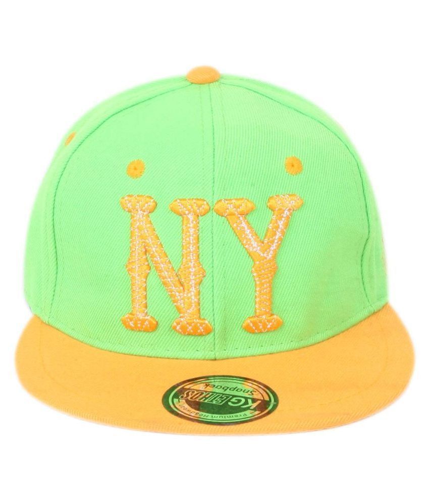 yellow and green cap