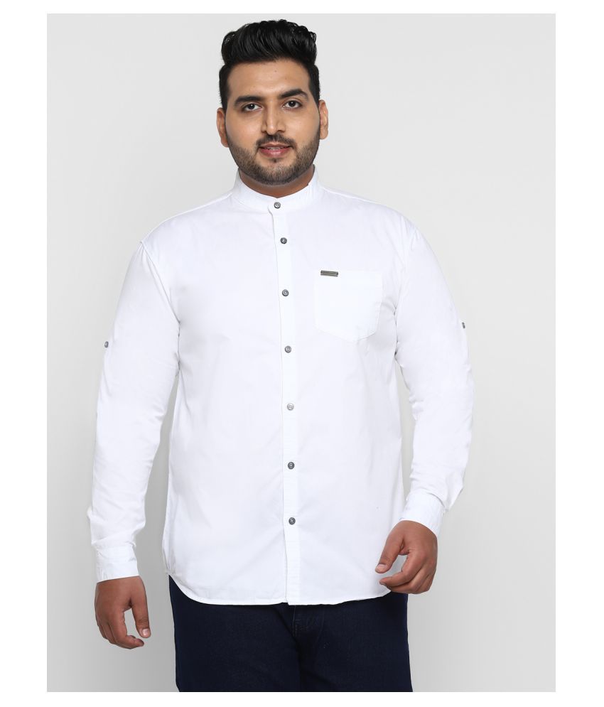     			Urbano Plus 100 Percent Cotton White Shirt