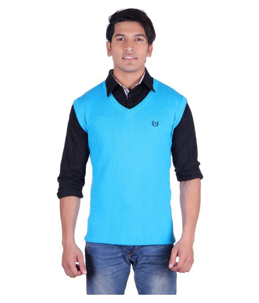 turquoise v neck sweater