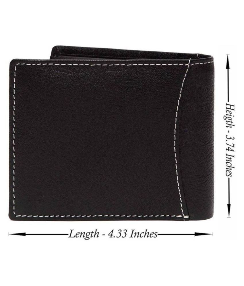 WalletLee Leather Black Casual Regular Wallet: Buy Online at Low Price ...