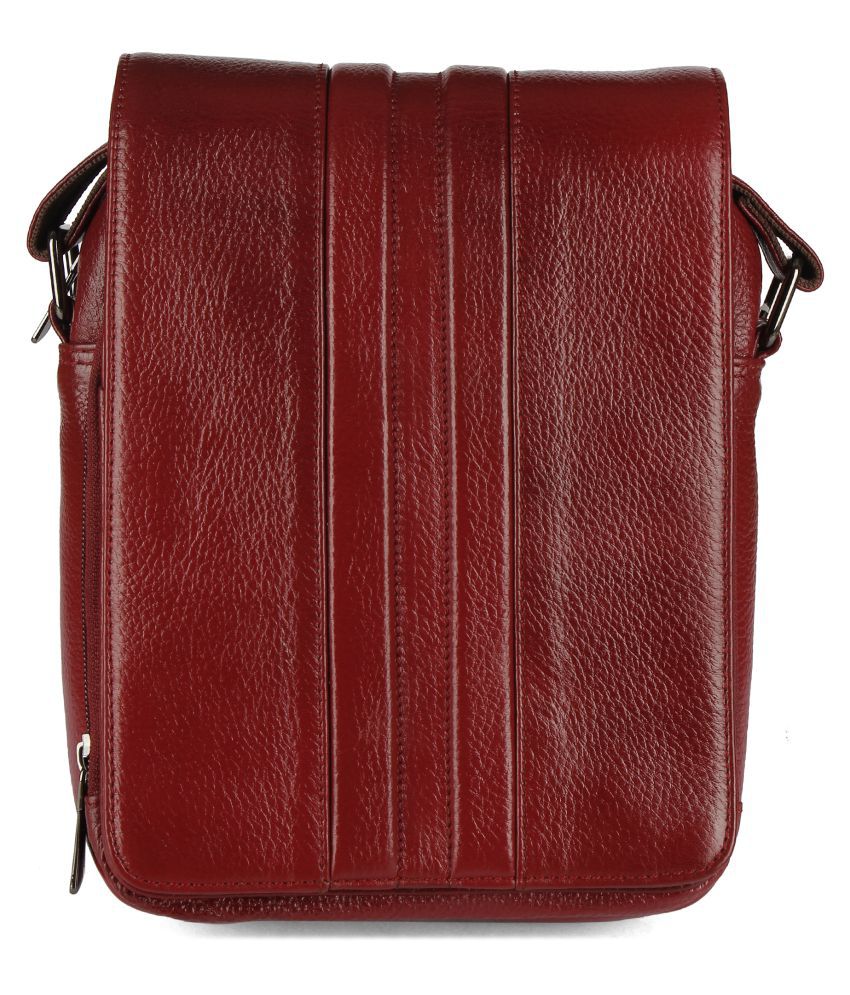 New warrior Leather Maroon Men Sling Bag: Buy Online at Low Price in India - Snapdeal