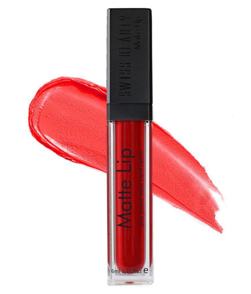 Swiss Beauty Matte Liquid Lipstick (Wine Red), 6ml: Buy Swiss Beauty ...