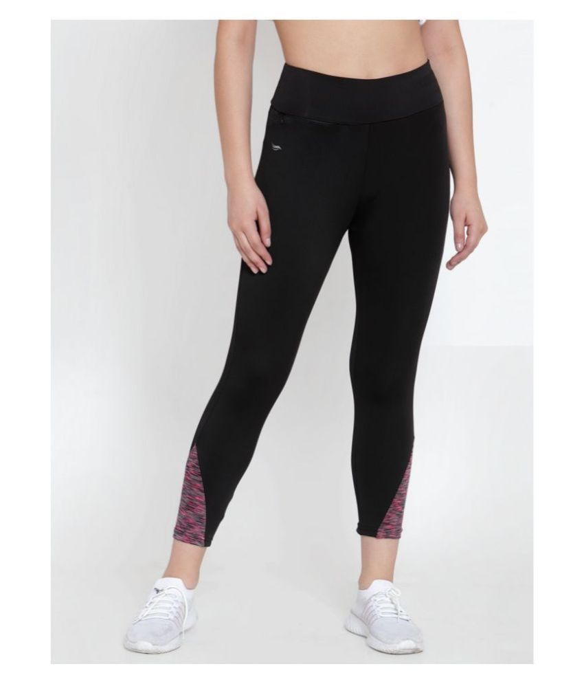 Cukoo Black Workout Track Pant for Regular Fit for Women