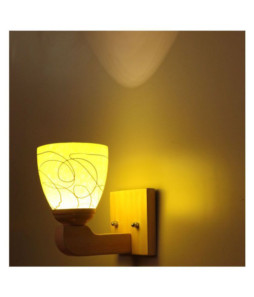     			Somil Decorative Wall Lamp Light Glass Wall Light Yellow - Pack of 1