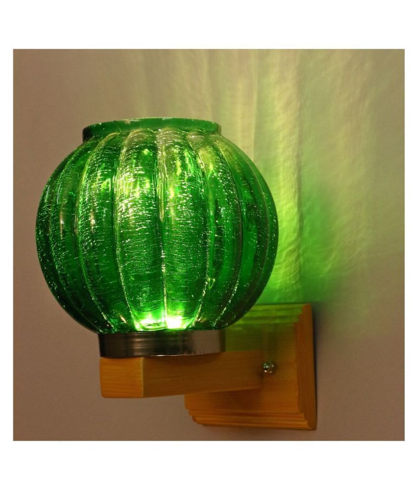     			Somil Decorative Wall Lamp Light Glass Wall Light Green - Pack of 1