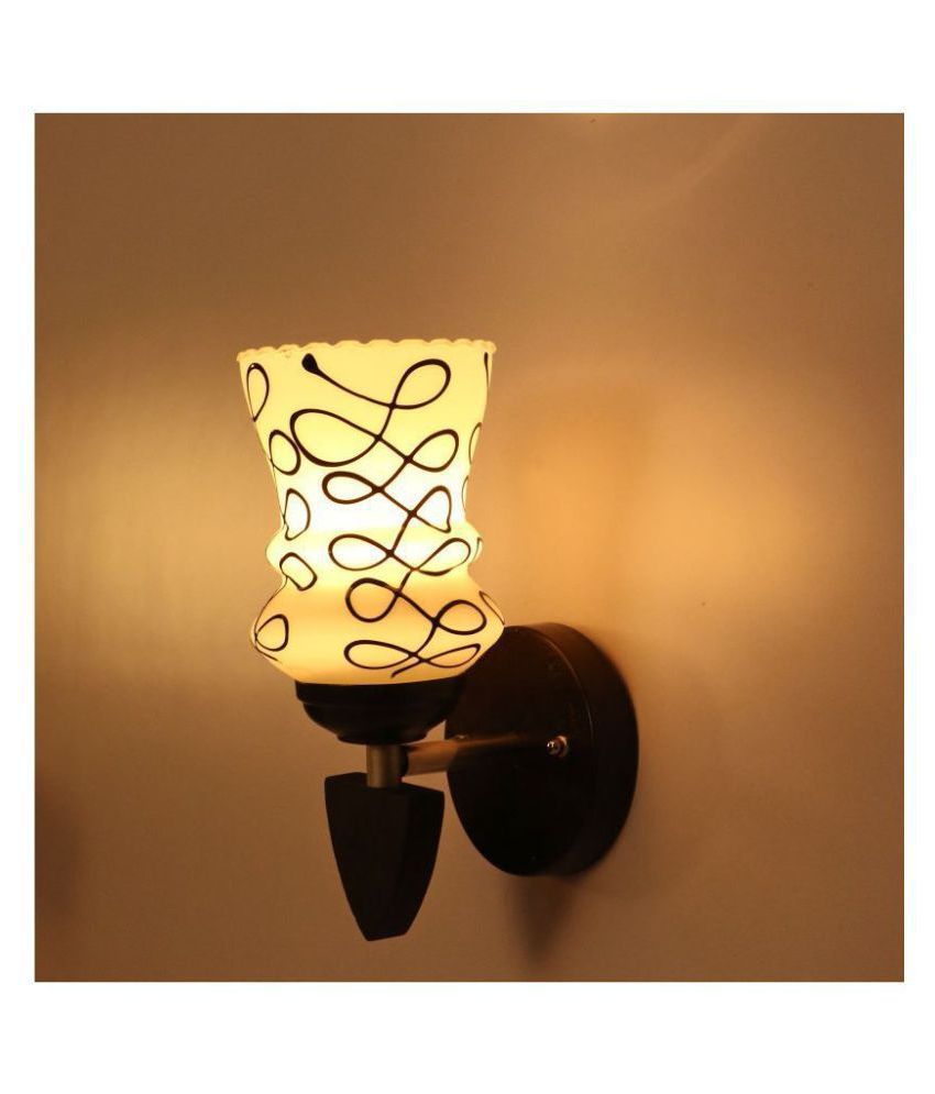     			Somil Decorative Wall Lamp Light Glass Wall Light Black - Pack of 1