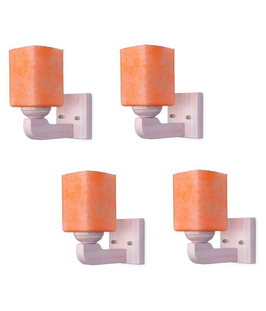     			Somil Decorative Wall Lamp Light Glass Wall Light Orange - Pack of 4