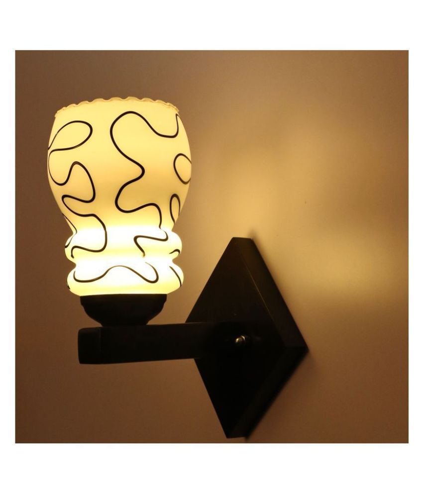     			Somil Decorative Wall Lamp Light Glass Wall Light Black - Pack of 1