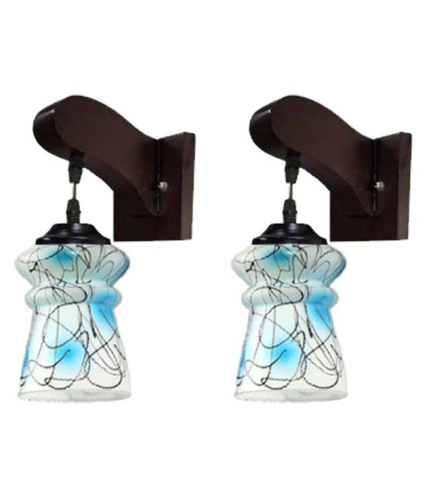     			Somil Decorative Wall Lamp Light Glass Wall Light Multi - Pack of 2