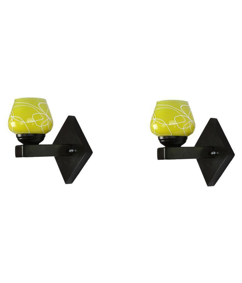     			Somil - Yellow Wallchiere ( Pack of 2 )