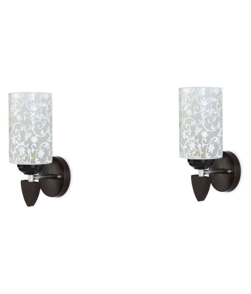     			Somil Decorative Wall Lamp Light Glass Wall Light White - Pack of 2