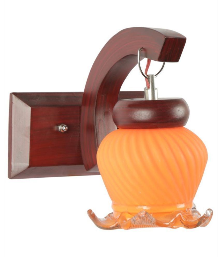     			Somil Decorative Wall Lamp Light Glass Wall Light Orange - Pack of 1