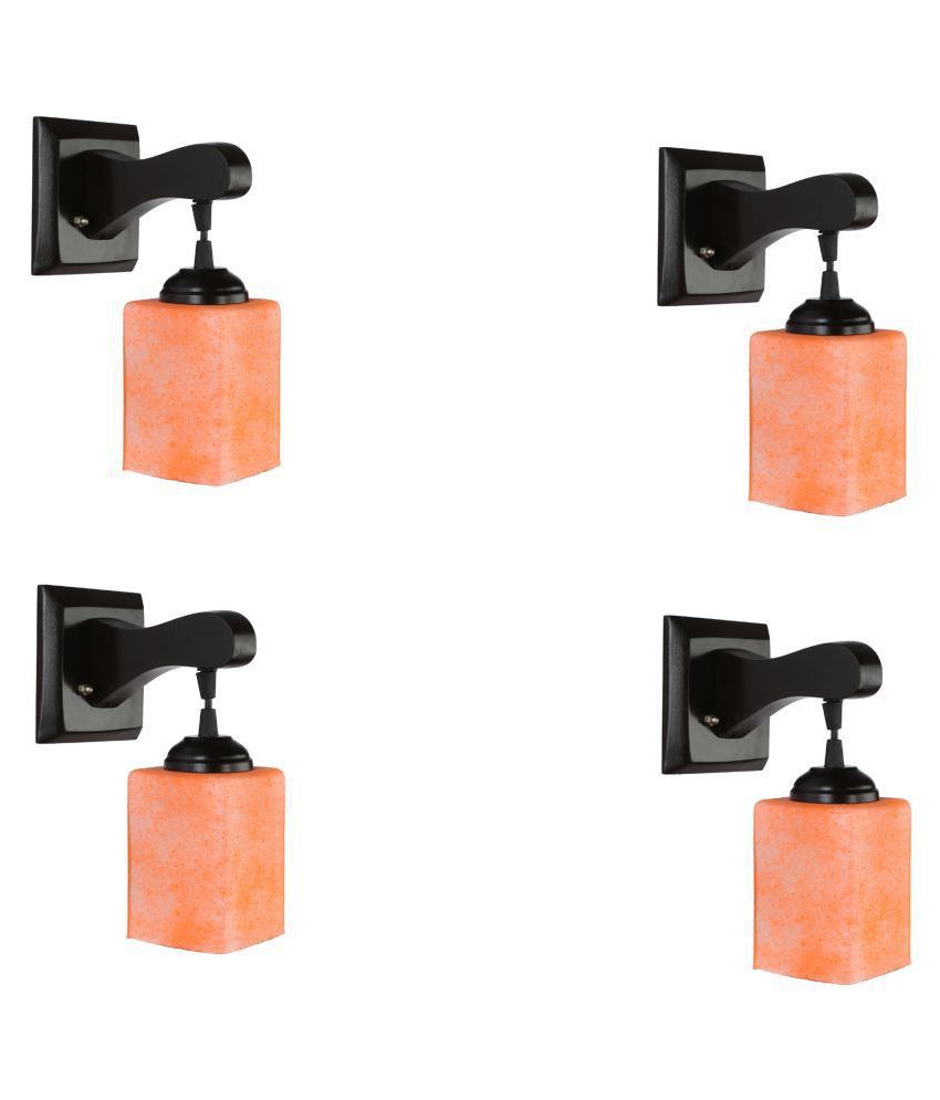     			Somil Decorative Wall Lamp Light Glass Wall Light Orange - Pack of 4