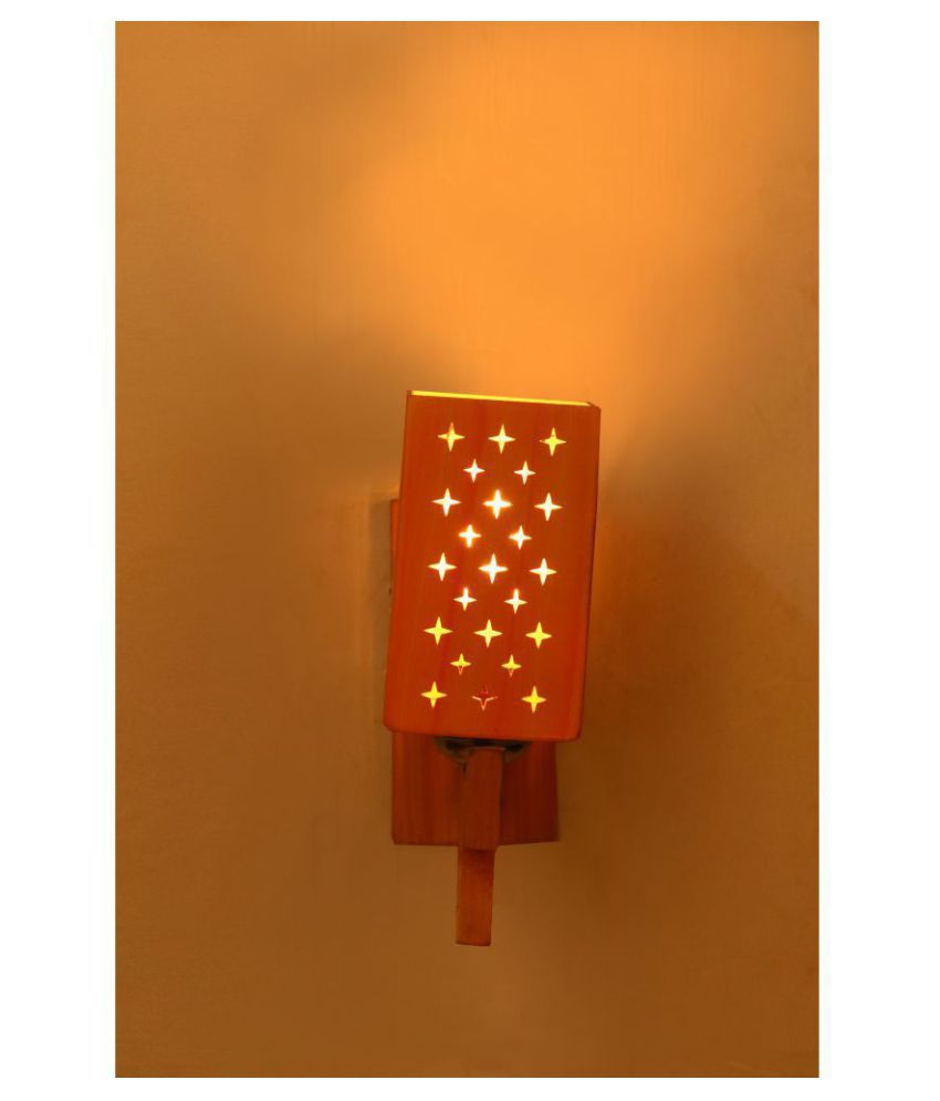     			Somil Decorative Wall Lamp Light Wood Wall Light Yellow - Pack of 1