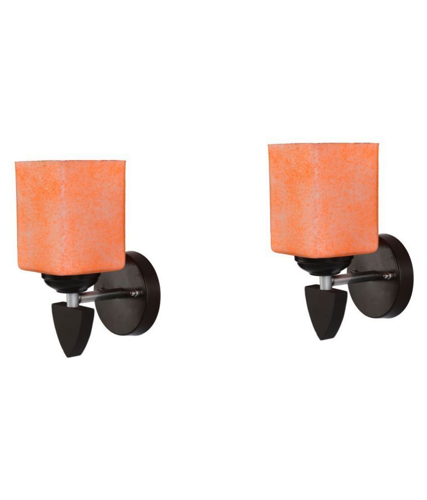     			Somil Decorative Wall Lamp Light Glass Wall Light Orange - Pack of 2