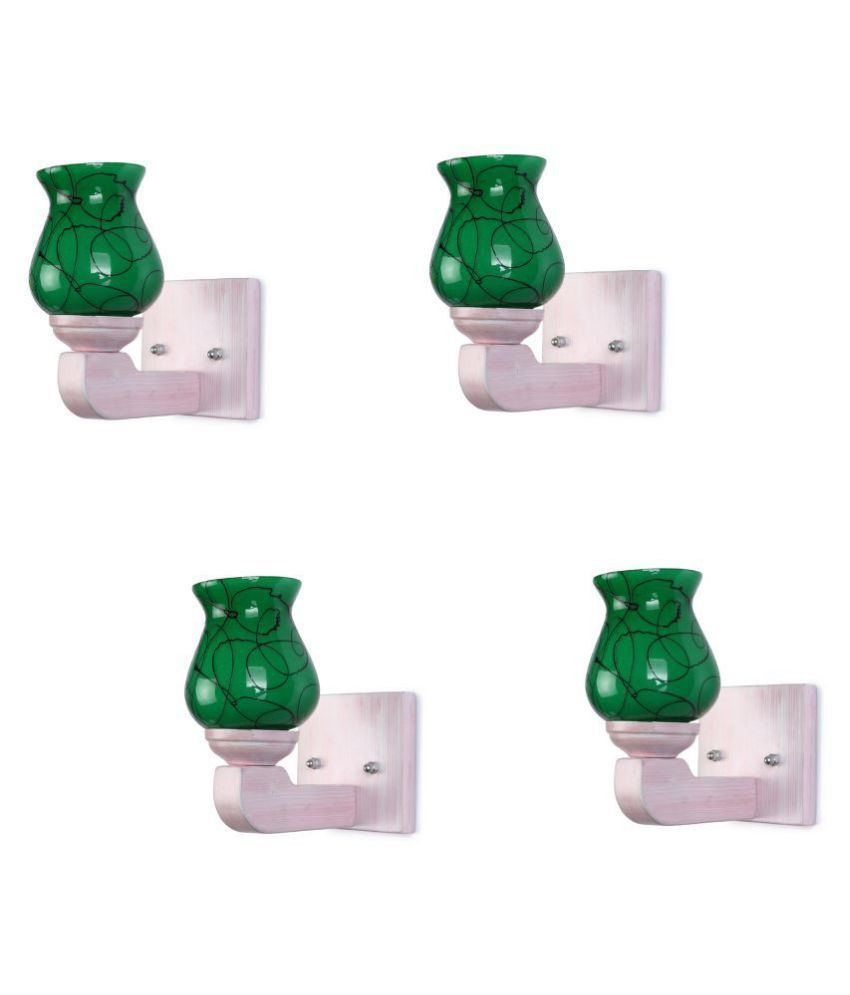     			Somil Decorative Wall Lamp Light Glass Wall Light Green - Pack of 4