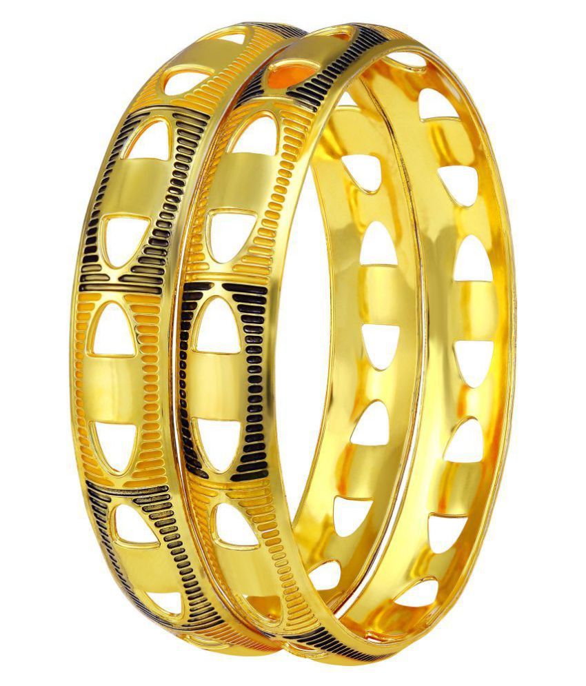     			Asmitta Eye-Catchy Meenakari Work Gold Plated Enamel Bangle For Women